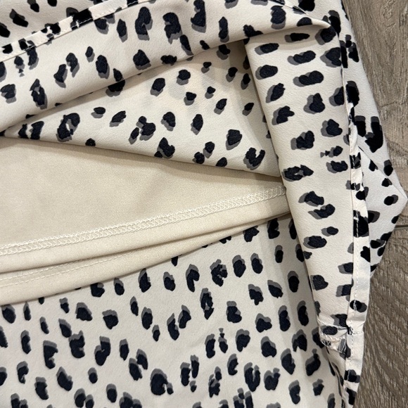 Leopard Print Pull-On Silky Slip A-Line Skirt - Large - Picture 3 of 7